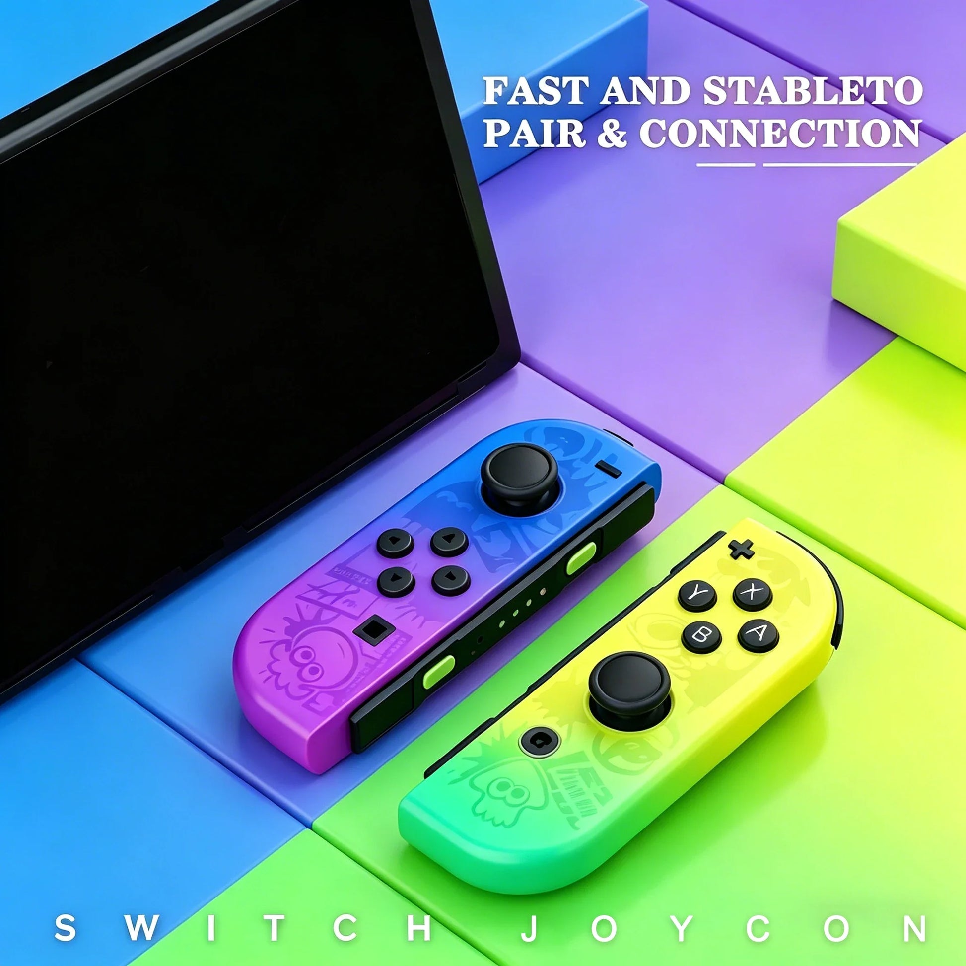 Joy-Con wireless Switch controller with vibration joysticks in blue and purple on Tampa Home & Garden Store