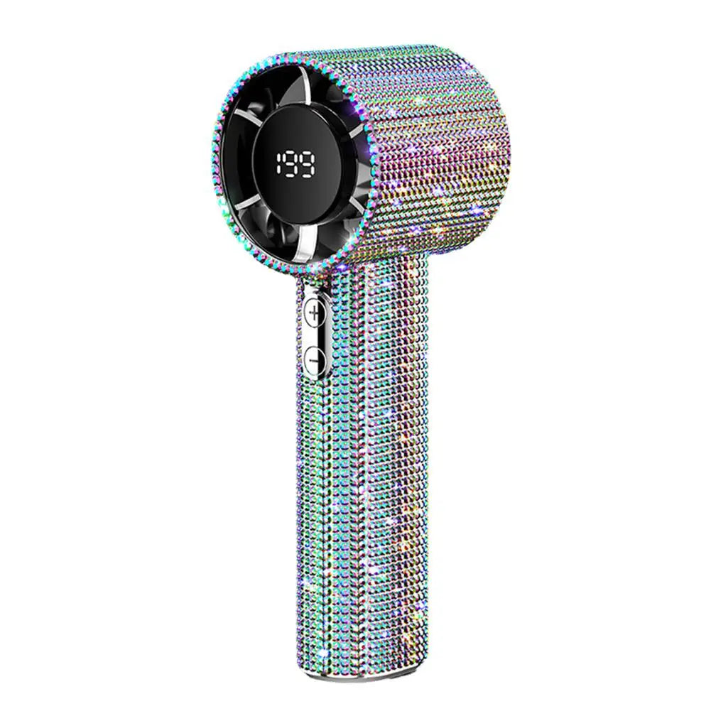 Portable Hand Fan | High-Speed Turbo Misting Fan with 199 Speed Levels | Rechargeable Design for Efficient Cooling