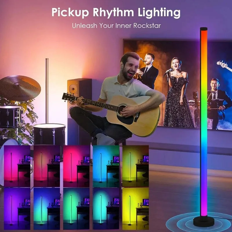 LED Atmosphere Floor Lamp RGB with remote/app control and music sync; multicolor previews Perfecsy decor on Tampa Home & Garden Store