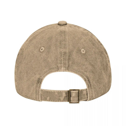 King Caps cap by BikerZoneZ in tan distressed cotton with adjustable buckle strap on Tampa Home & Garden Store