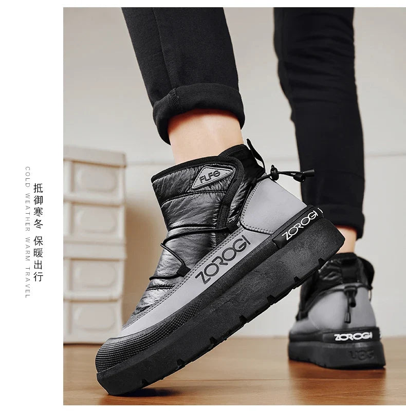 Mens Winter Ankle Boots UpTrend Deals ZOOGI grey and black with chunky sole on Tampa Home & Garden Store