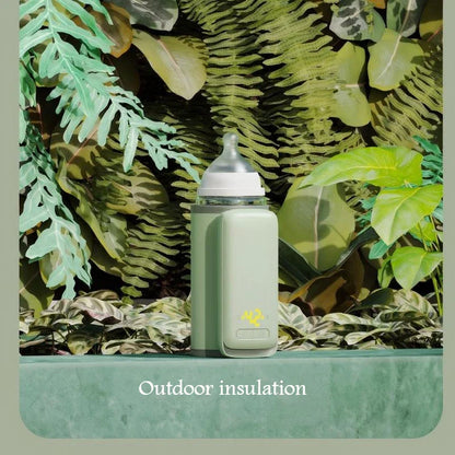 Portable Baby Bottle Warmer USB Travel Milk Warmer with LCD Temperature Control