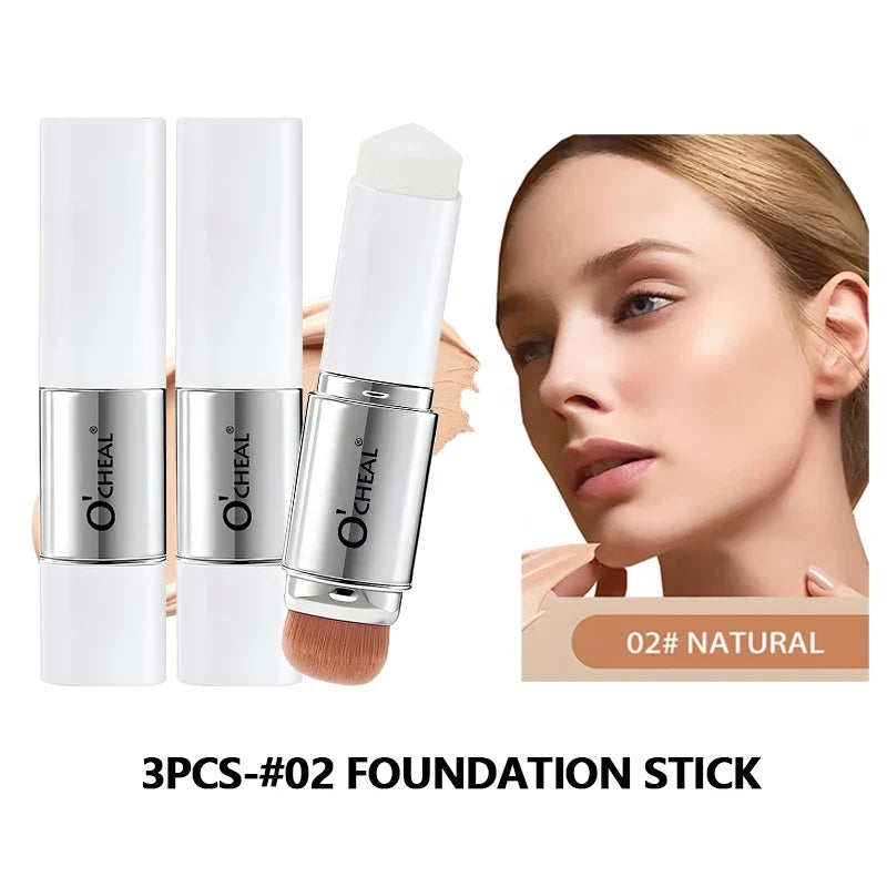 O'CHEAL foundation stick set by Silcy Skin, 3pcs, double-headed applicator, natural 02 on Tampa Home & Garden Store