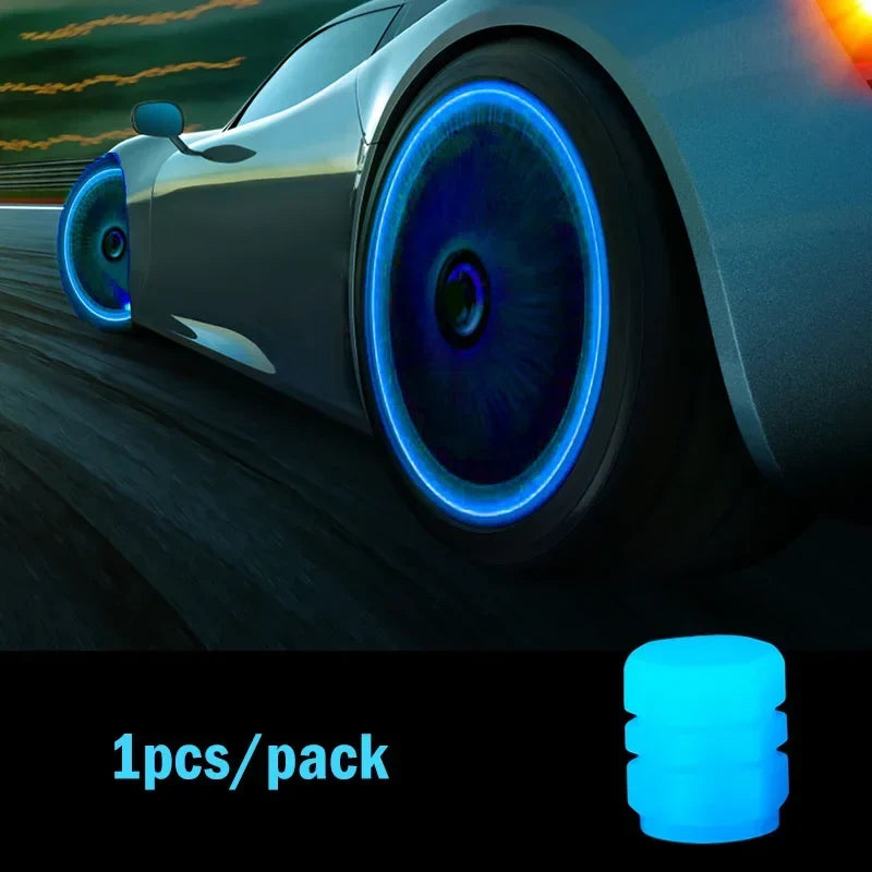 Luminous valve stem caps by BikerZoneZ, blue glow, 1pcs pack on Tampa Home & Garden Store