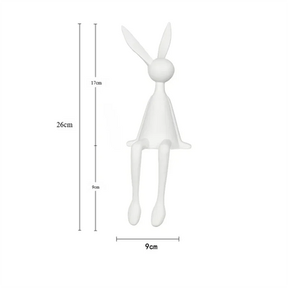 Rabbit statue white decorative abstract sculpture for living room Perfecsy on Tampa Home & Garden Store