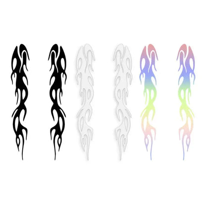Motorcycle reflective flame stickers set, 6 designs, waterproof by BikerZoneZ on Tampa Home & Garden Store