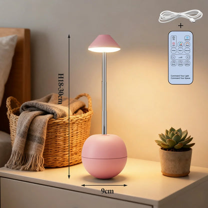 Perfecsy pink LED touch desk lamp with adjustable height and RGB remote control decor on Tampa Home & Garden Store