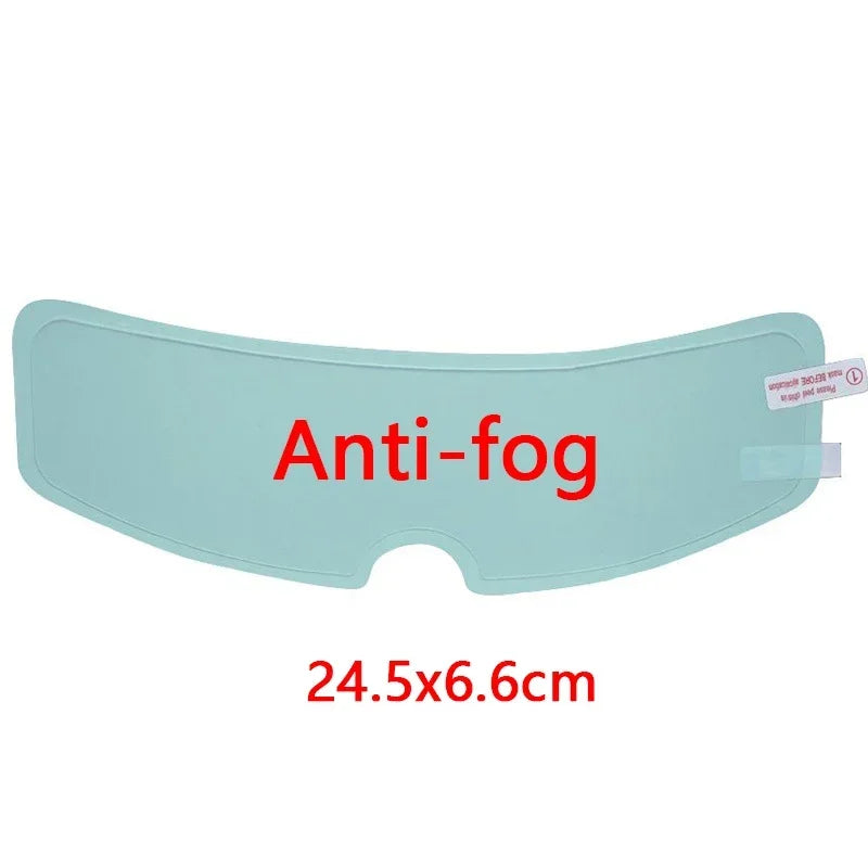 Anti-fog patch film rainproof eye shield by BikerZoneZ, light blue curved visor 24.5x6.6 cm on Tampa Home & Garden Store