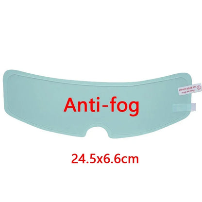 Anti-fog patch film rainproof eye shield by BikerZoneZ, light blue curved visor 24.5x6.6 cm on Tampa Home & Garden Store