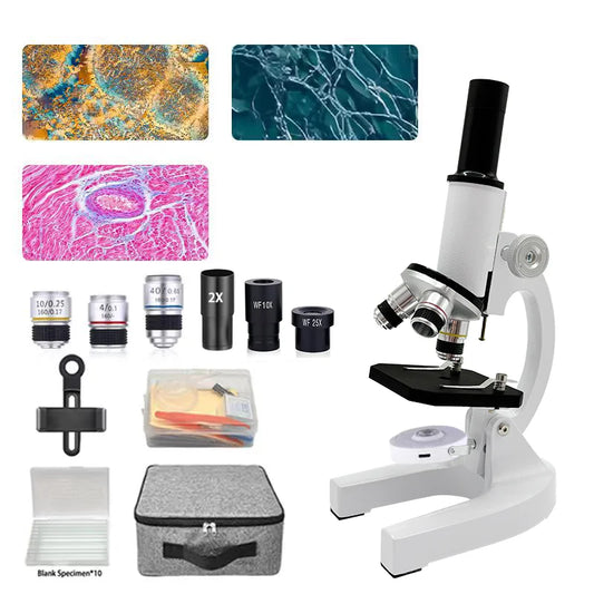 40X–2000X Microscope for Kids Adults with LED Light Phone Adapter Science Kit - Tampa Home & Garden Store