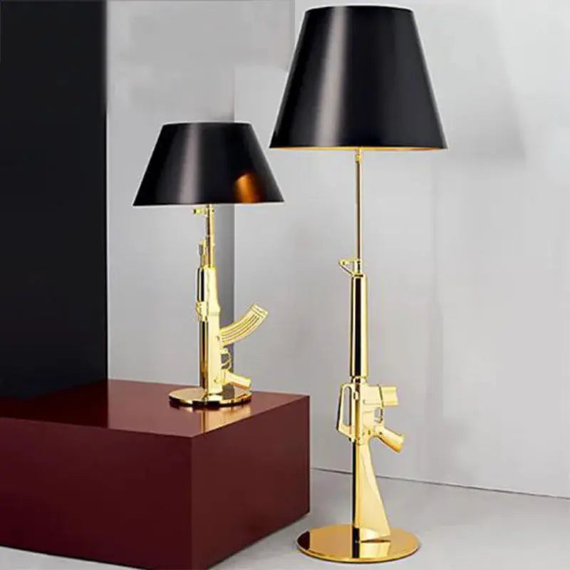 DecorBites Gold LED Floor Lamp for Living Room