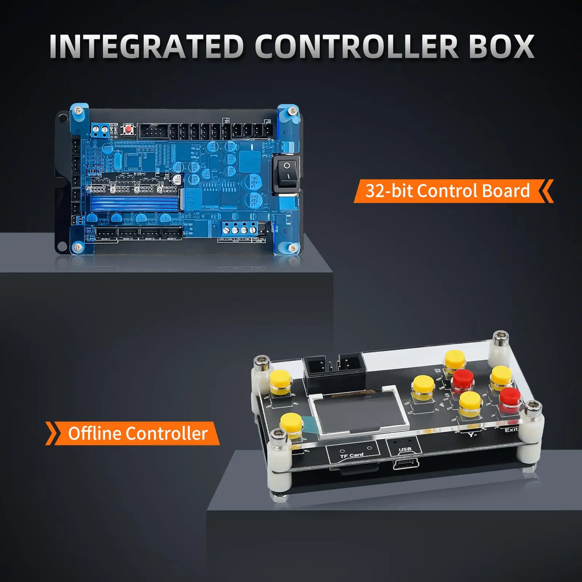 UpTrend Deals 3018Pro Max CNC Router Controller Box with blue PCB and 32-bit control board on Tampa Home & Garden Store