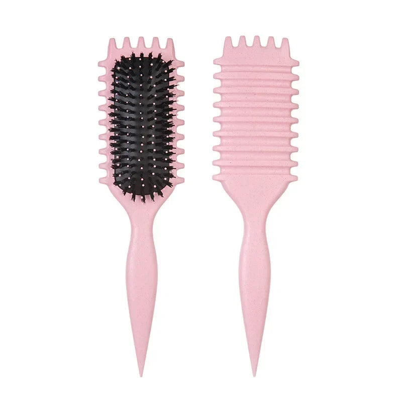 Silcy Skin pink two-piece detangling brush and comb set with black bristles on Tampa Home & Garden Store