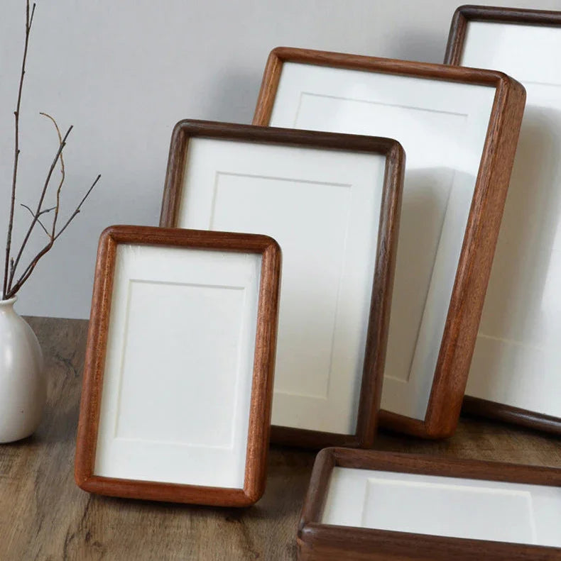 Moktan Sabai solid wood photo frames set of five in brown finishes for pictures and decor on Tampa Home & Garden Store