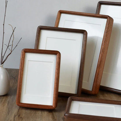 Moktan Sabai solid wood photo frames set of five in brown finishes for pictures and decor on Tampa Home & Garden Store