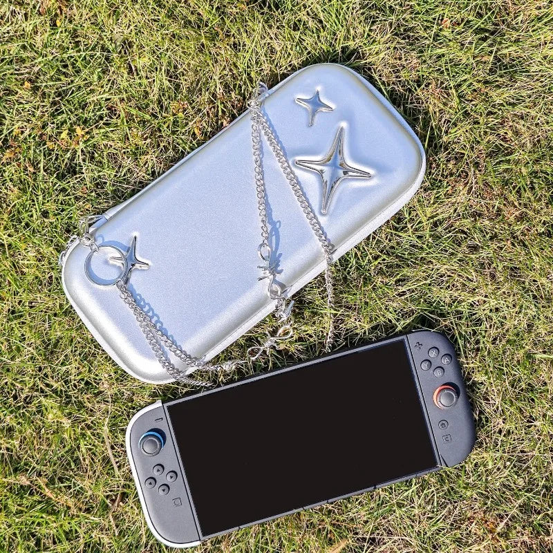 Silver Switch 2 portable carrying case with chain strap EVA hard shell by FLIPSTYLEZLLC on Tampa Home & Garden Store