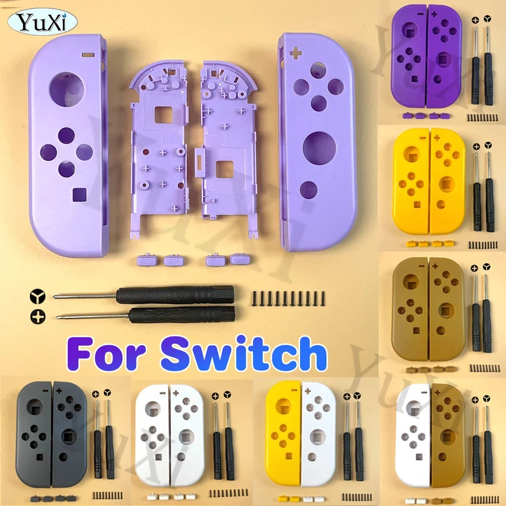 Purple Joy-Con shell kit for Nintendo Switch with front/back including LR SL SR buttons on Tampa Home & Garden Store