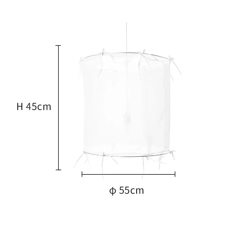 DecorBites linen cloth pendant light, white boho fabric chandelier, 45 cm high, 55 cm dia on Tampa Home & Garden Store