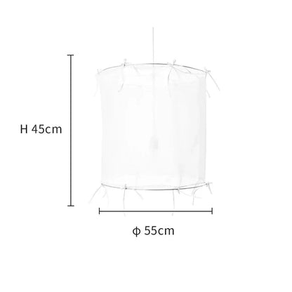 DecorBites linen cloth pendant light, white boho fabric chandelier, 45 cm high, 55 cm dia on Tampa Home & Garden Store