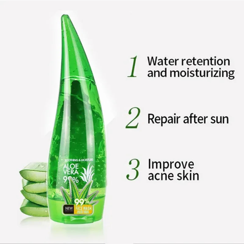 Silcy Skin 260ml Aloe Vera Gel bottle in green with aloe leaves, moisturizing and after-sun on Tampa Home & Garden Store