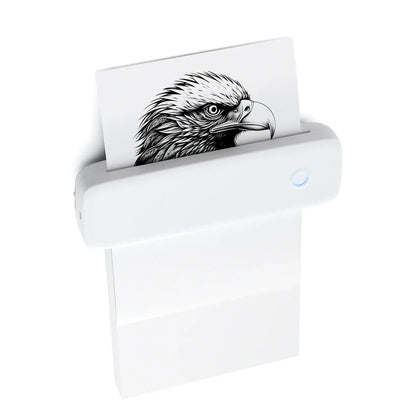 UpTrend Deals portable Bluetooth thermal label printer white body with blue button eagle label on Tampa Home & Garden Store