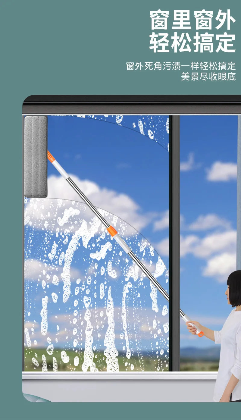 Telescopic Window Cleaning Mop with microfiber squeegee UpTrend Deals on Tampa Home & Garden Store