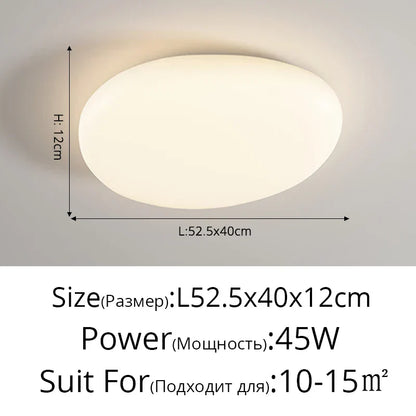 DecorBites Kids LED ceiling light dimmable, white round flush mount, 52.5x40x12 cm, 45W, 10–15 m2 on Tampa Home & Garden Store