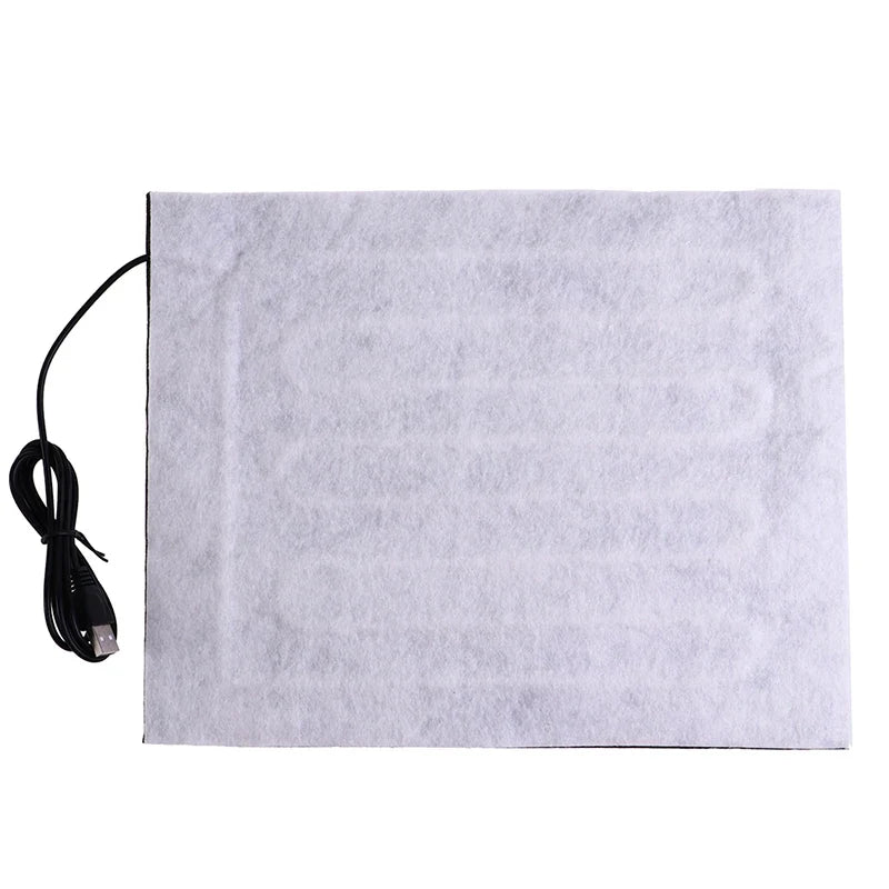 Silcy Skin 5V USB heating pad white plush warm plate for body/foot with USB cable on Tampa Home & Garden Store
