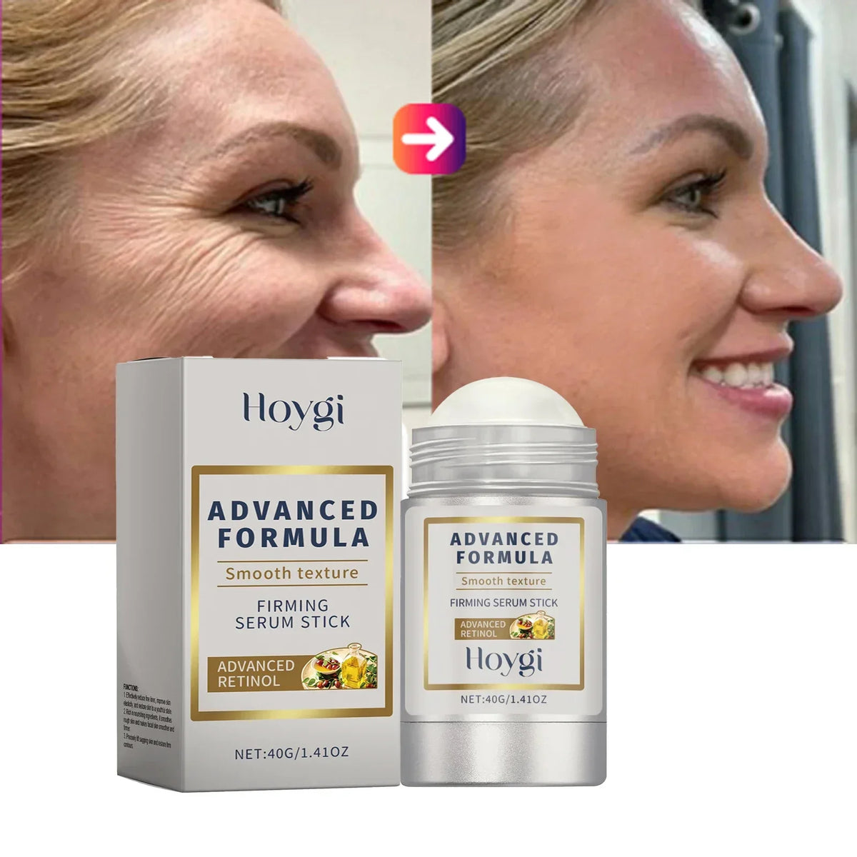 Hoygi Advanced Formula Retinol Hyaluronic Acid Serum Stick for firming and anti aging on Tampa Home & Garden Store