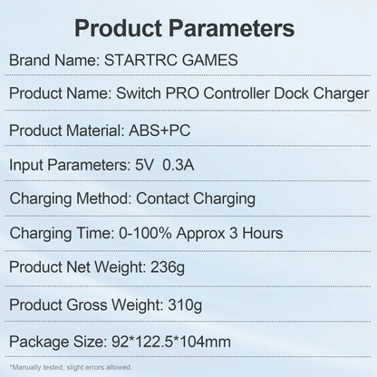 Charging Dock for Switch Pro Controller by FLIPSTYLEZLLC ABS+PC LED 5V 0.3A contact charging on Tampa Home & Garden Store