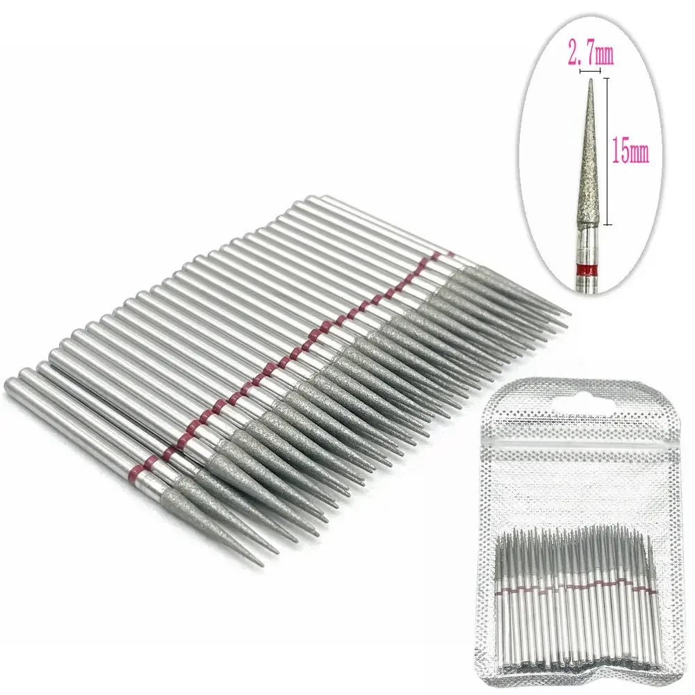 50pc diamond nail drill bits by Silcy Skin, manicure cutters for dead skin removal on Tampa Home & Garden Store