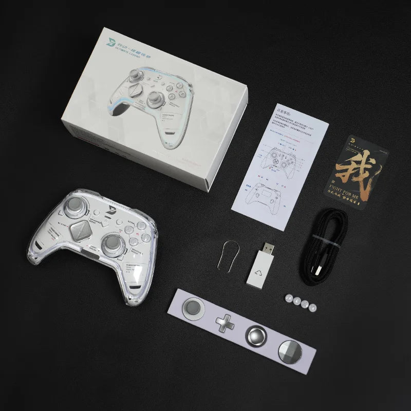 ZD Ultimate Legend modular RGB game controller, transparent shell with USB dongle included on Tampa Home & Garden Store