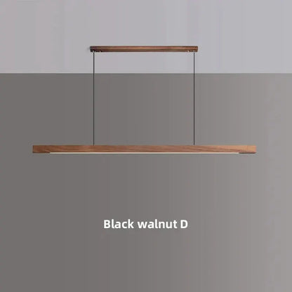DecorBites Linear LED Pendant Light in Black Walnut finish for kitchen island lighting on Tampa Home & Garden Store