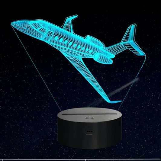 Airplane 3D LED Night Light | USB Illusion Bedside Lamp for Bedroom Decor - Tampa Home & Garden Store
