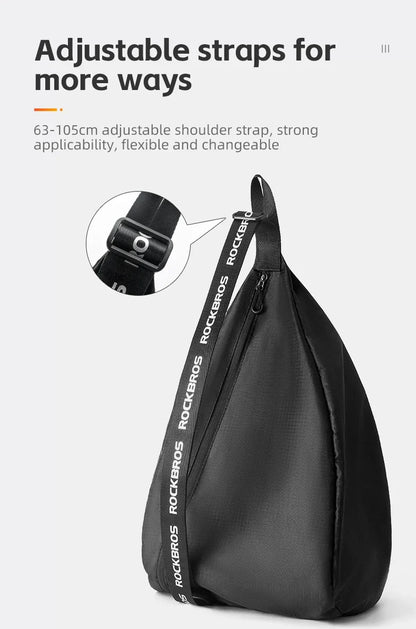 Motorcycle helmet backpack black with large capacity and reflective RockBROS strap on Tampa Home & Garden Store