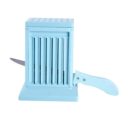 Perfecsy blue meat skewer maker with 49 holes for kebabs and tofu skewers on Tampa Home & Garden Store