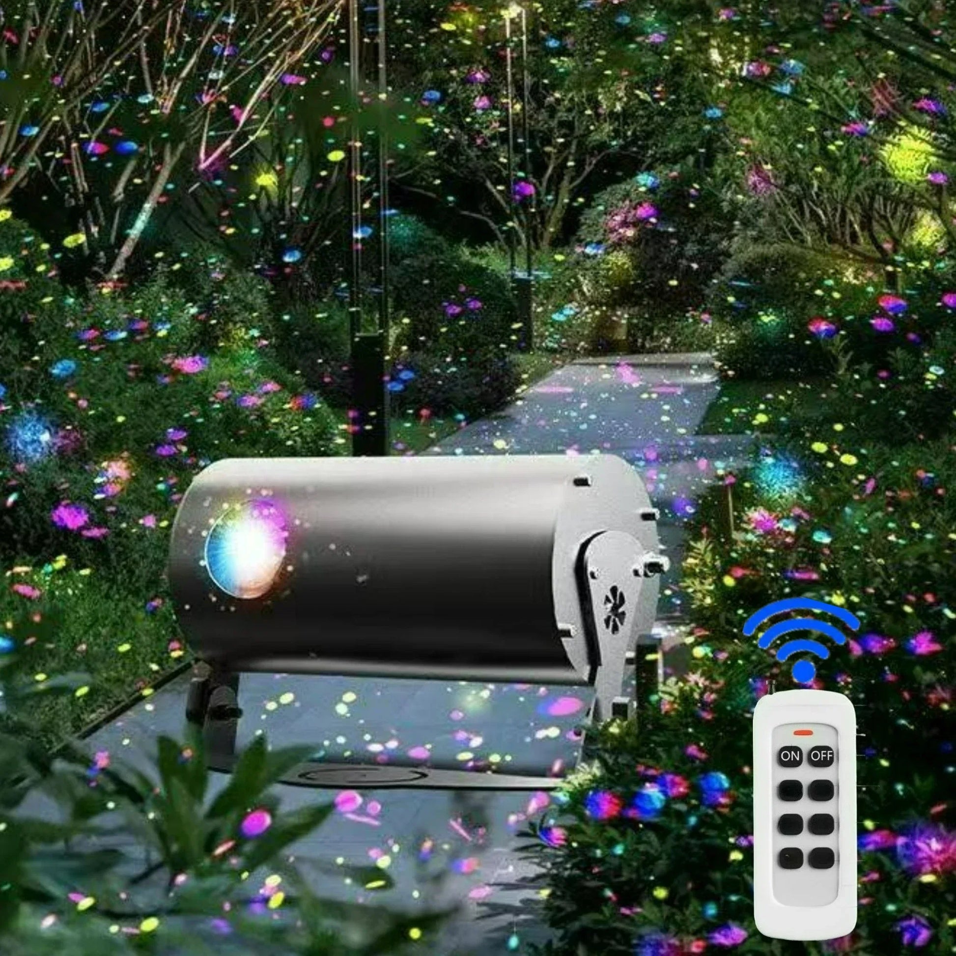 Perfecsy Dynamic Firefly Projection Lamp with remote control outdoor waterproof lawn decor on Tampa Home & Garden Store