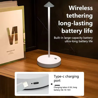 Wireless LED Table Lamp with Touch Dimming | Cordless Ambient Lighting