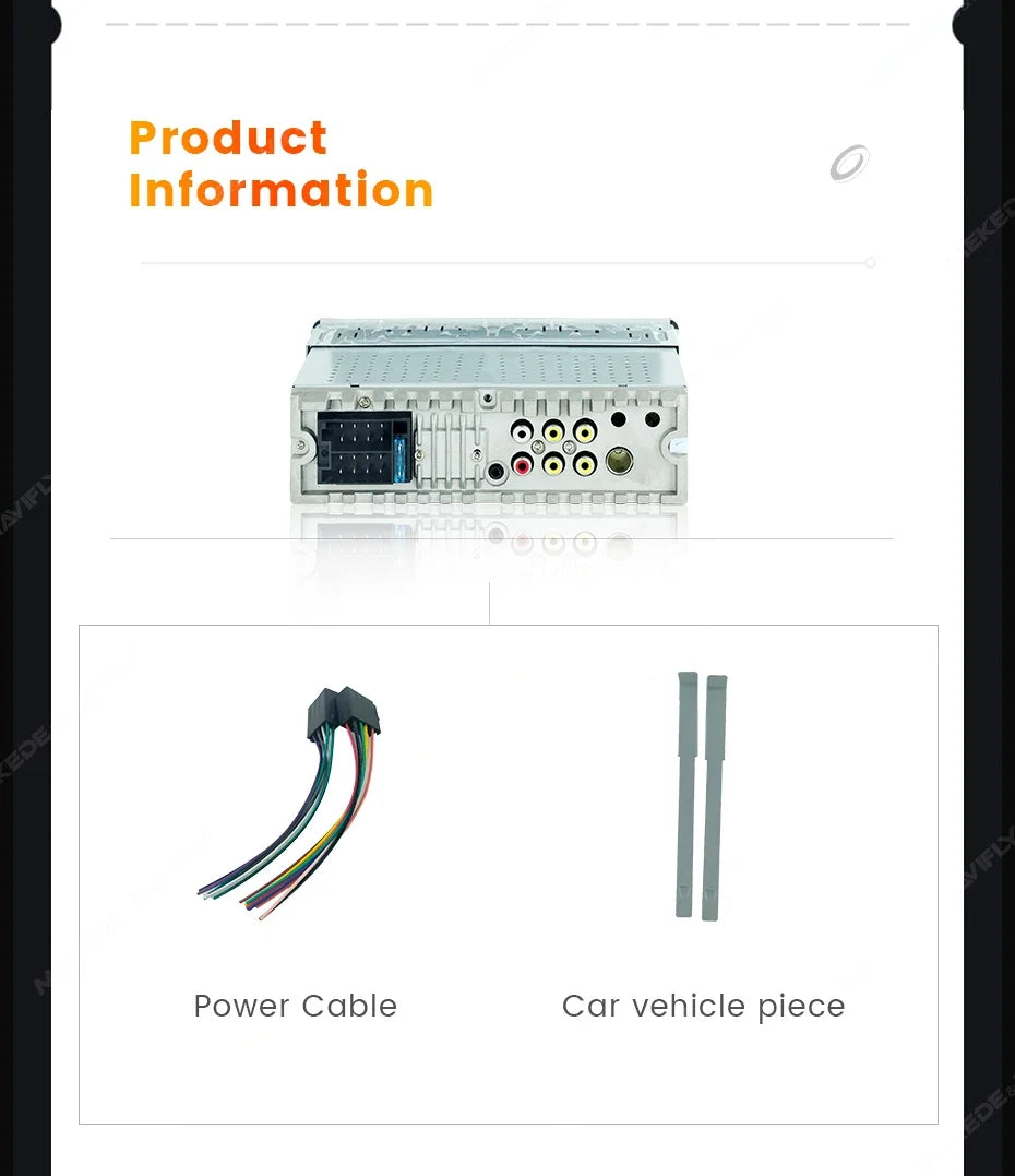 UpTrend Deals 1-DIN 7-inch retractable car stereo with CarPlay; rear panel connectors on Tampa Home & Garden Store