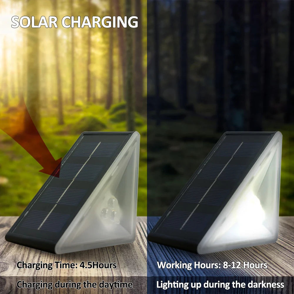 Outdoor Solar Step Lights Warm White RGB IP67 Waterproof Pathway Patio Yard