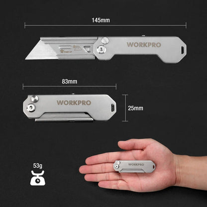 Workpro Stainless Folding Pocket Utility Knife