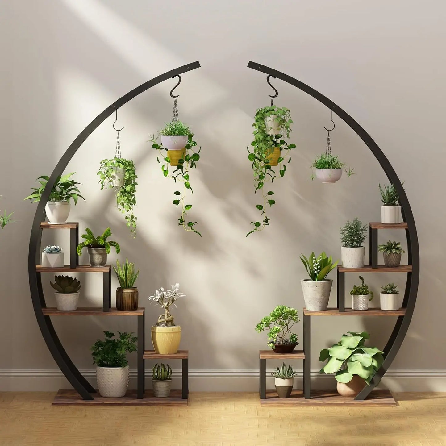 Pair Of Metal Plant Stands For Home And Patio