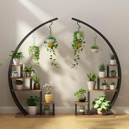 Pair Of Metal Plant Stands For Home And Patio
