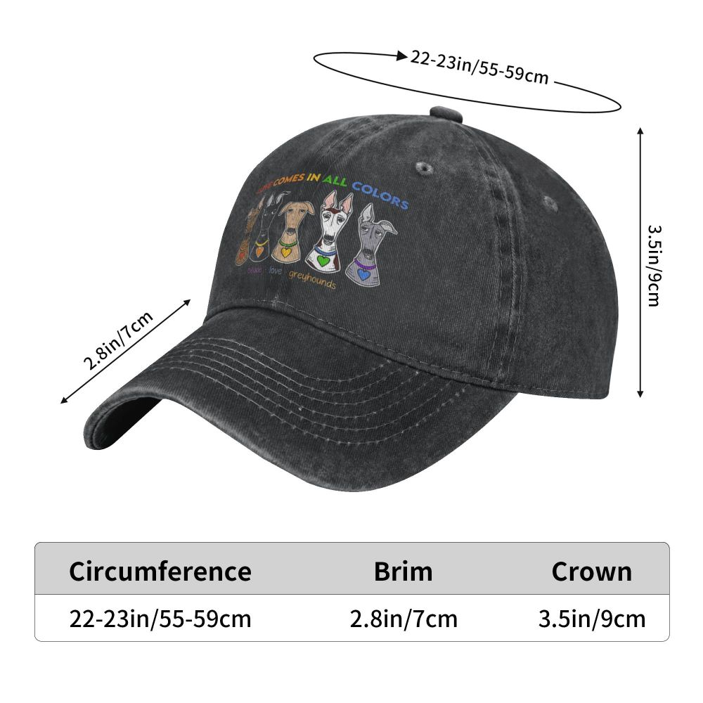Cap by BikerZoneZ, dark washed denim with dog embroidery, adjustable 22–23in circumference on Tampa Home & Garden Store