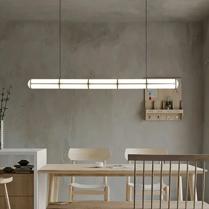 DecorBites Kitchen Island Pendant Light, white pendant over dining area on Tampa Home & Garden Store