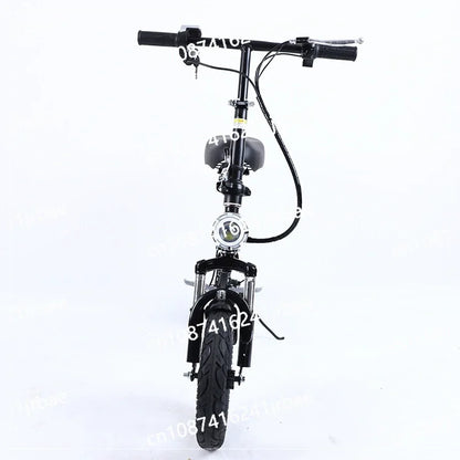 Folding electric scooter, black frame, 12 in wheels, e-scooter on Tampa Home & Garden Store