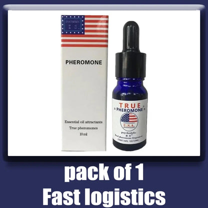 Blue dropper bottle Silcy Skin True Pheromone 10ml with USA flag label; pack of 1 on Tampa Home & Garden Store