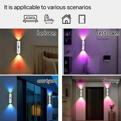 Cat Eye LED Wall Lamp – 2/4PCS Motion Sensor USB Rechargeable Night Light