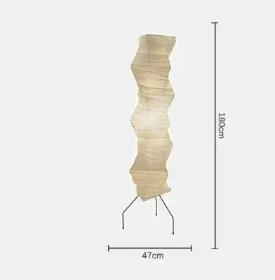 Japanese Rice Paper Floor Lamp Wabi Sabi Lantern
