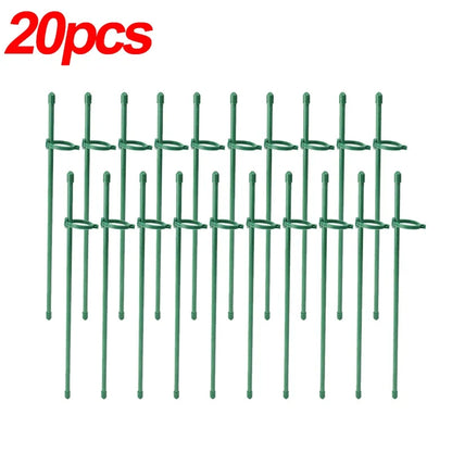 Green Adjustable Plant Support Rods and Clips
